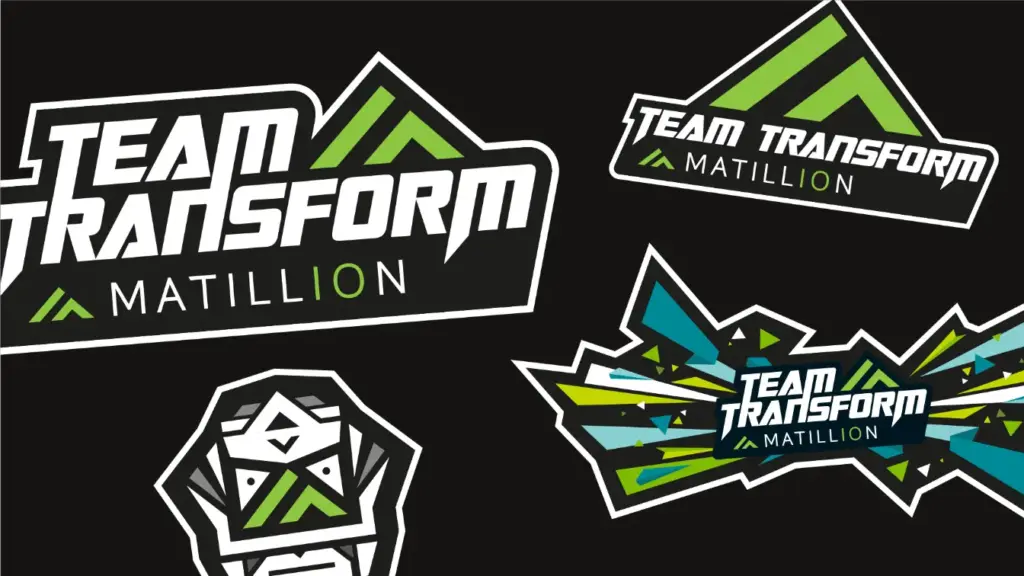Matillion event branding stickers team transform.