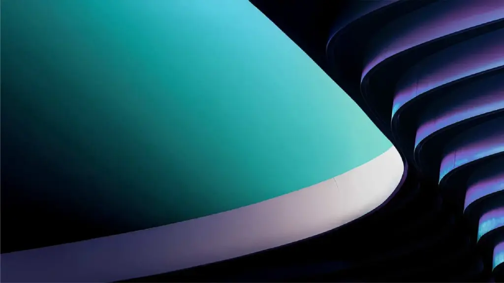 Abstract close up of Temenos logo and branding.