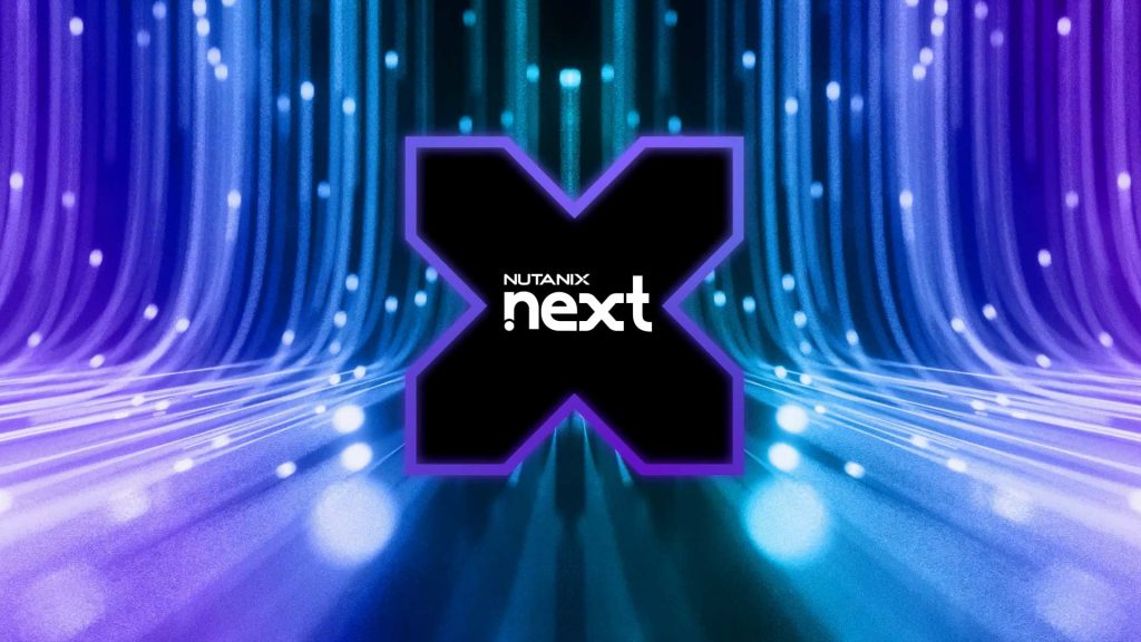 X nexus logo against purple and blue background.