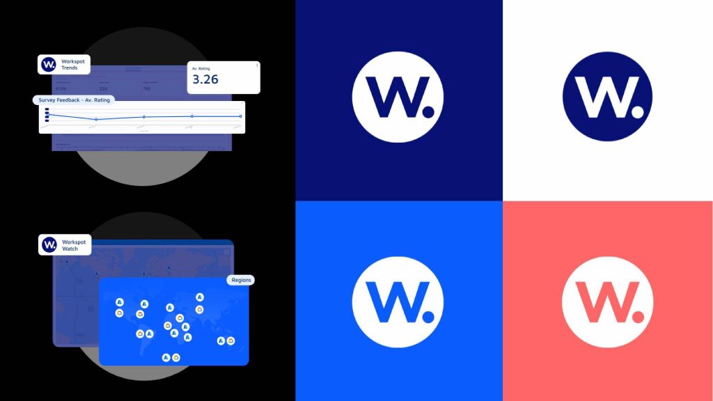 Workspot secondary logo and branded interface applications