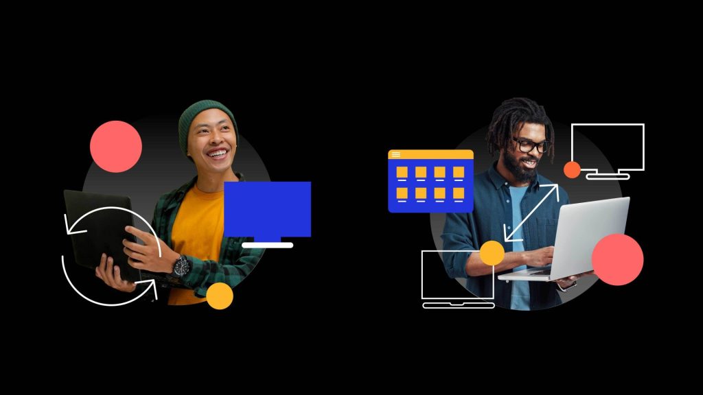 Workspot services illustration within the refreshed visual identity